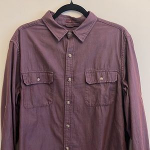 Aalebury Men’s long sleeve button down slim